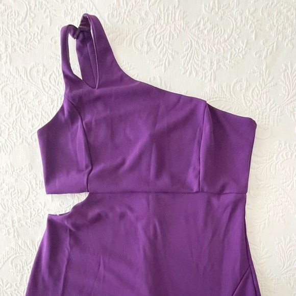NWOT Lulus Simply Beautiful Purple One-Shoulder Cutout Maxi Dress XLarge - Picture 3 of 9